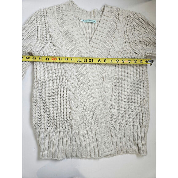 Maurices Large Open Front Relaxed Fit Cardigan Cream - Picture 3 of 8